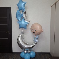 Букет из шаров на выписку "Здравствуй, малыш"